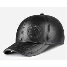 (Adjustable 56 60cm, Black) Winter Man For Leather Cowhide Baseball Caps  Male Casual Cowhide Belt Ear Warm 56-60 Adjustable Sprot Flight Hat