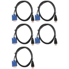5pcs 1.8M HDTV to VGA HD15 Male Adapter Cable Converter for PC TV DF New