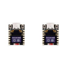 2X ESP32-C6 -Ontwikkelbord Ondersteunt 2,4 GHz Wifi en RISC-V Laag Stroomverbruik met 0,42-Inch OLED-Scherm
