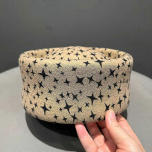 (M 54-58cm, Star) Retro Flight Attendant Ball Hat Women's 100% Wool Felt Beret Party Charming Hat Wedding Cocktail Party Medicine Box Hat