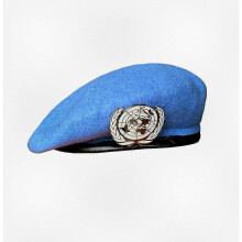 UN Blue Beret Cap for UN Peacekeeping Forces - Accurate Reproduction Military Hat with UN Insignia