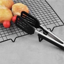 Pinze da Cucina In Acciaio Inossidabile, Pinze per Alimenti In Metallo per Cucinare, Servire, Barbecue, Grigliare, Impugnatura Antiscivolo, 23 X 5,6 X