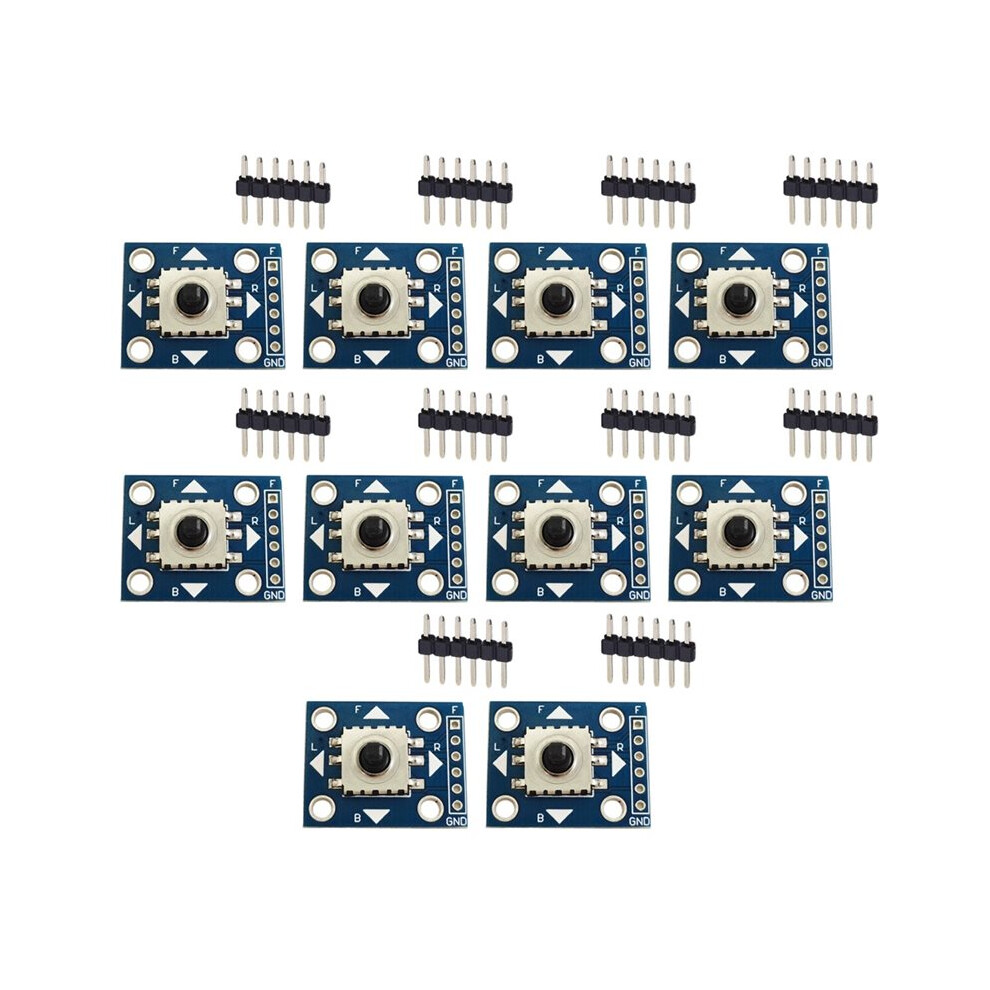 10Pcs Five-Way Navigation Key Module Independent Keyboard Key Button 5D Joystick Microcontroller 4711677980385