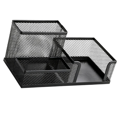 Étui de rangement pour crayons de bureau, support-Trois grilles