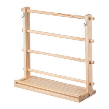 4-Laags Houten Lintrek, Lintspoelhouder, Opbergplank, Knutsellintstandaard voor Knutselkamer, Lintorganizer