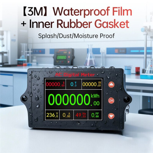 0-100A Digital Voltmeter with Color Screen Display High Precision AC Current Voltage Tester Electric  Meter Closed
