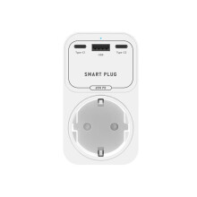 Tuya Plug WiFi 65W Fast Charger with Type C USB A Fast Charging EU Socket Outlet Fast Charging,Remote Socket