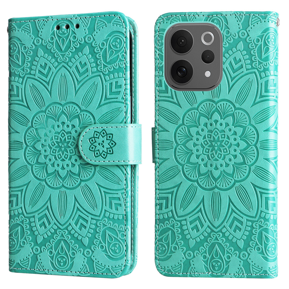 (Green) For Vivo S50 5G / Vivo V70 5G Case Sunflower Imprint Leather Wallet Phone Cover Green 6914296230246