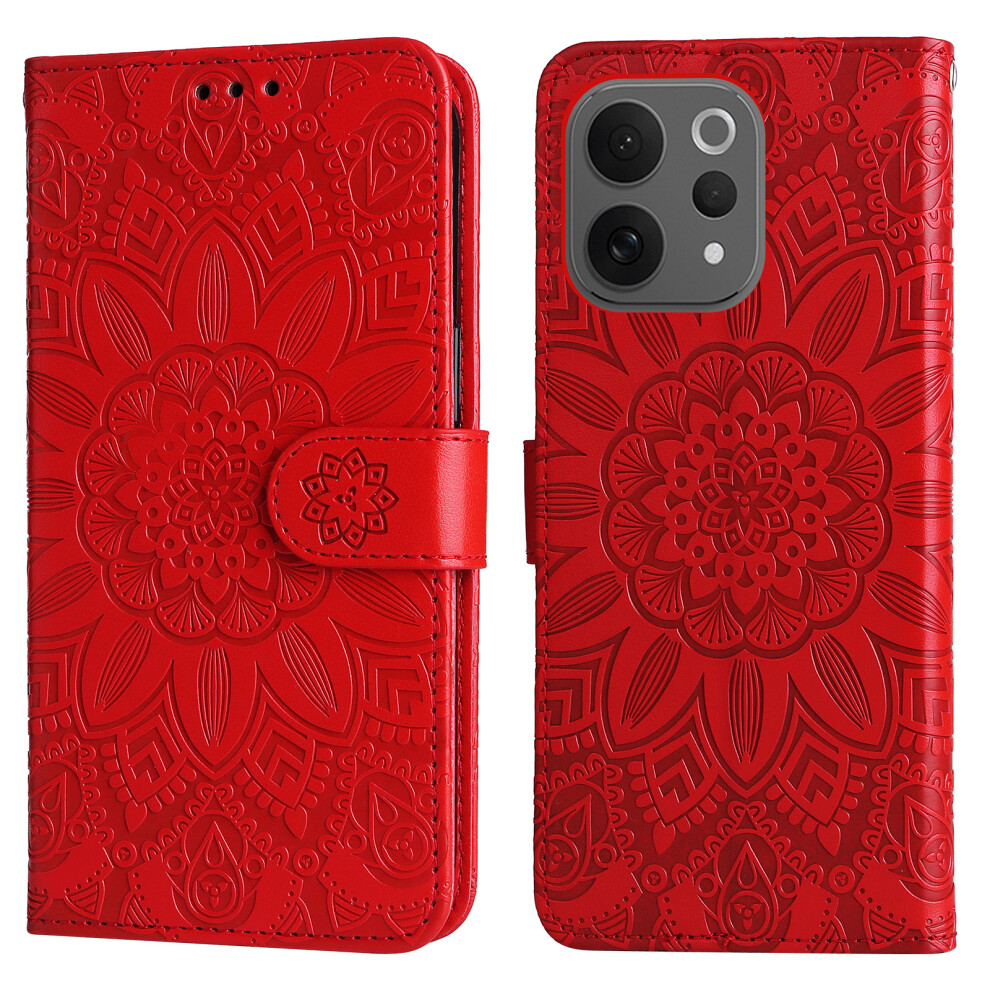 (Red) For Vivo S50 5G / Vivo V70 5G Case Sunflower Imprint Leather Wallet Phone Cover Red 6914294594043