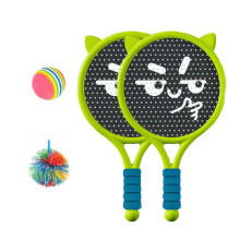 Kids Plastic Badminton Racket Light weight Children-two green