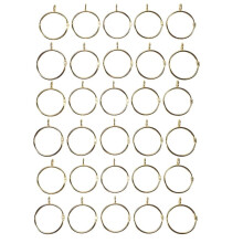 30 Pcs Openable Gold Curtain Rings Open and Close Metal Rustproof Drapery Loops with Eyelet for Hook Pins (1.5 Inch)