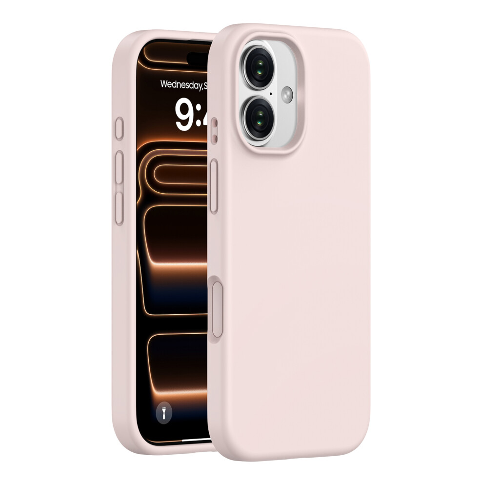 (Pink) For Iphone 17 Case Pc + Liquid Silicone Anti-Scratch Lining Phone Cover Pink 6914296148923