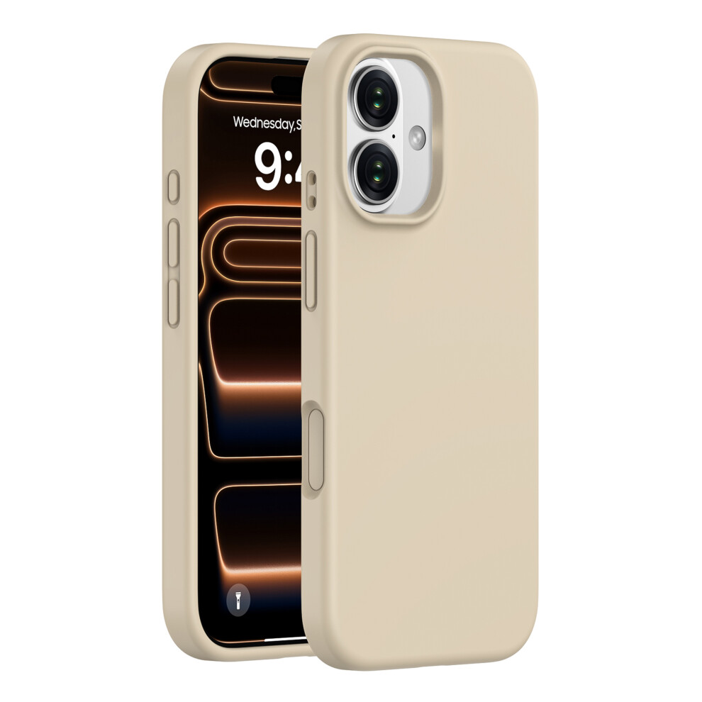 (Coffee) For Iphone 17 Case Pc + Liquid Silicone Anti-Scratch Lining Phone Cover Brown 6914299497783