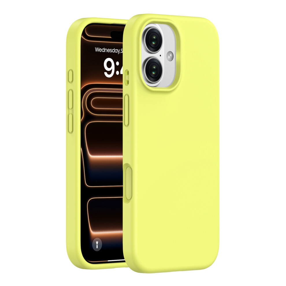 (Yellowgreen) For Iphone 17 Case Pc + Liquid Silicone Anti-Scratch Lining Phone Cover 6914297146270