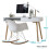 Noa and Nani Ludvig Office Desk Computer Table in Classic White and Natural Pine 5