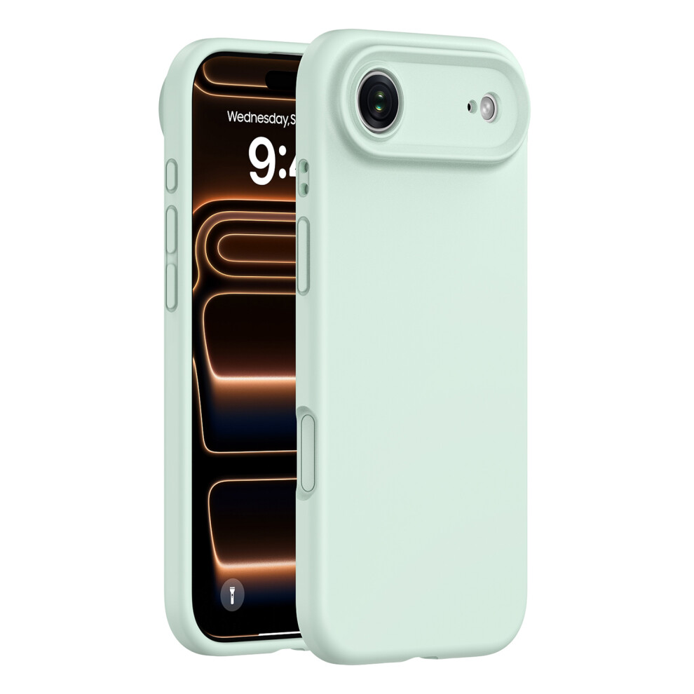 (Green) For Iphone Air Case Precision Fit Pc + Liquid Silicone Protective Phone Cover With Microfiber Lining Green 6914298684672