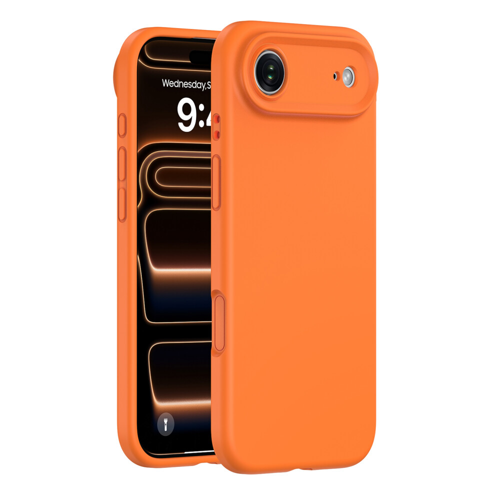 (Orange) For Iphone Air Case Precision Fit Pc + Liquid Silicone Protective Phone Cover With Microfiber Lining Orange 6914290522750