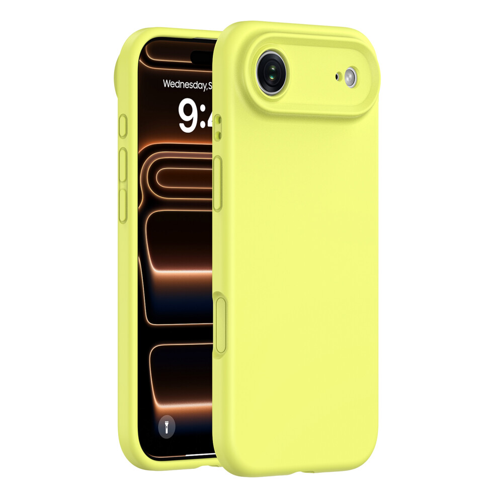 (Yellowgreen) For Iphone Air Case Precision Fit Pc + Liquid Silicone Protective Phone Cover With Microfiber Lining 6914293553157