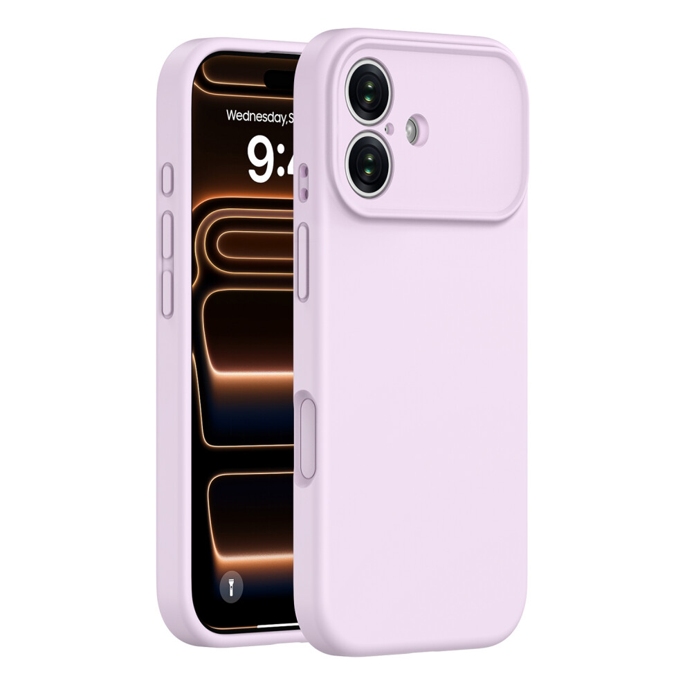 (Purple) For Iphone 17 Case Precision Fit Pc + Liquid Silicone Protective Phone Cover With Microfiber Lining Purple 6914295433860