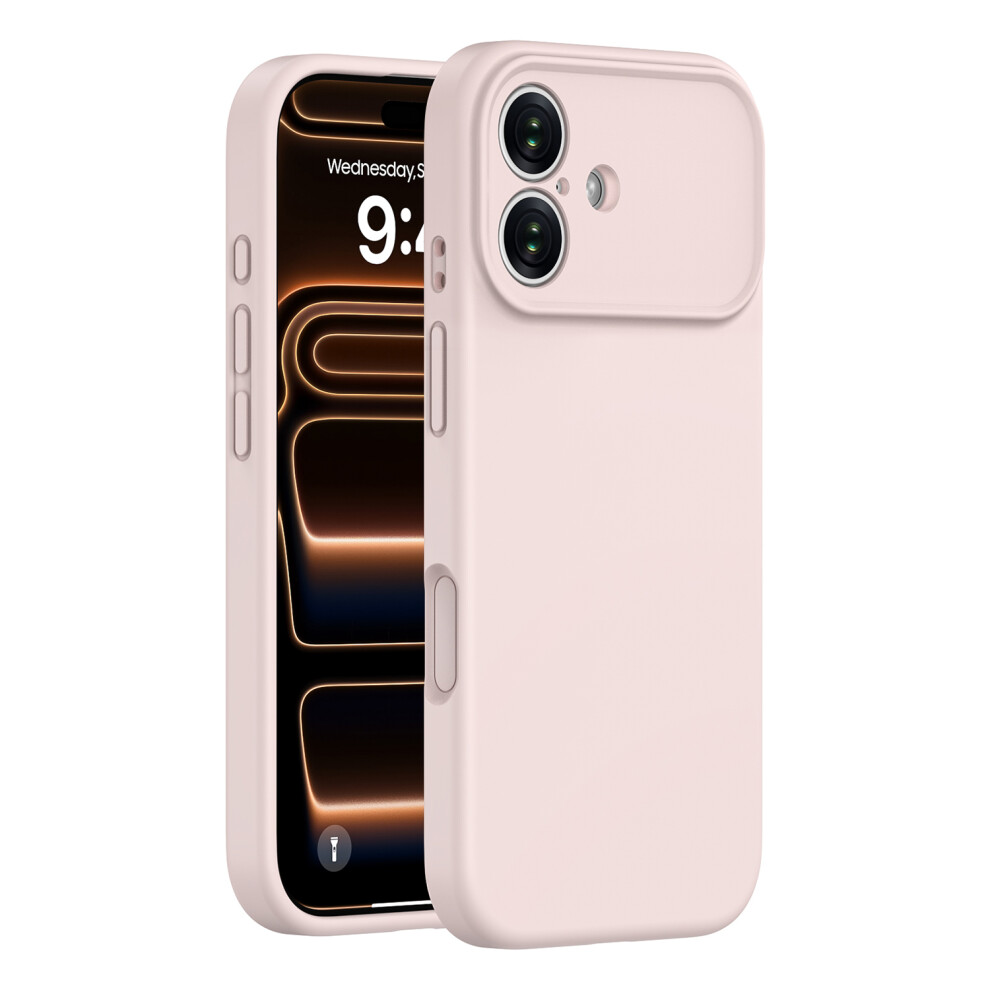(Pink) For Iphone 17 Case Precision Fit Pc + Liquid Silicone Protective Phone Cover With Microfiber Lining Pink 6914298054062