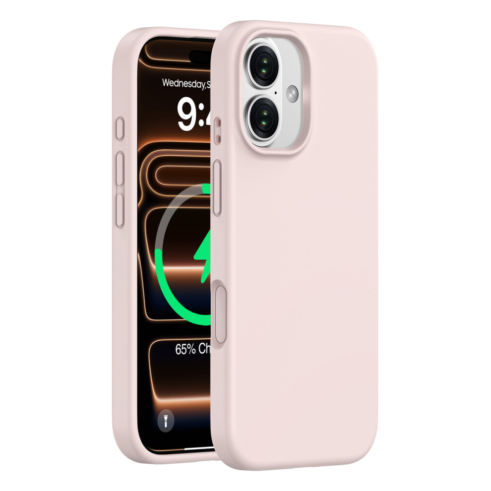 (Pink) For Iphone 17 Magnetic Case Pc + Liquid Silicone Anti-Scratch Phone Cover Pink 6914297456225