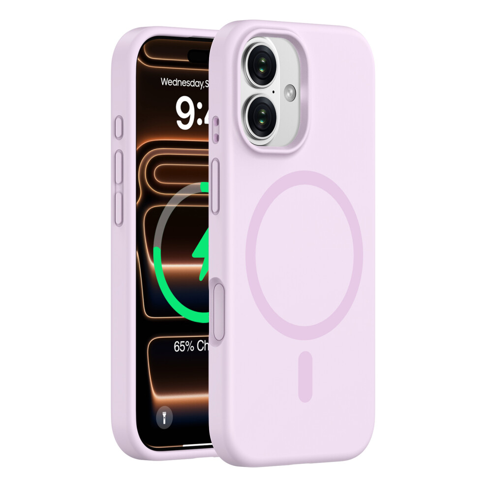 (Purple) For Iphone 17 Case Compatible With Magsafe Pc + Liquid Silicone Phone Cover Purple 6914290101702