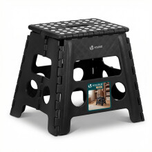 VOUNOT Folding Step Stool,Anti-Slip Folding Stool,37x30x32.5 cm Black