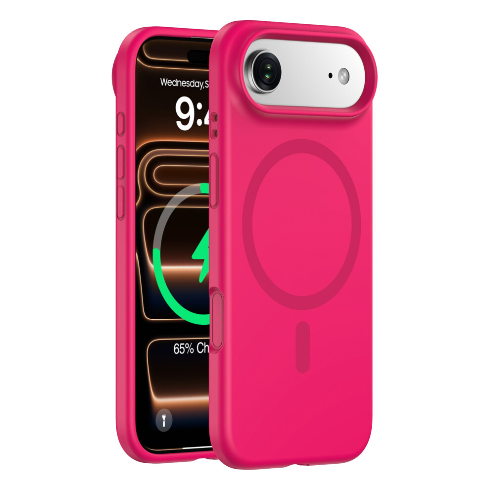 (Fluorescent ) For Iphone Air Case Compatible With Magsafe Pc + Liquid Silicone Phone Cover Red 6914295812269