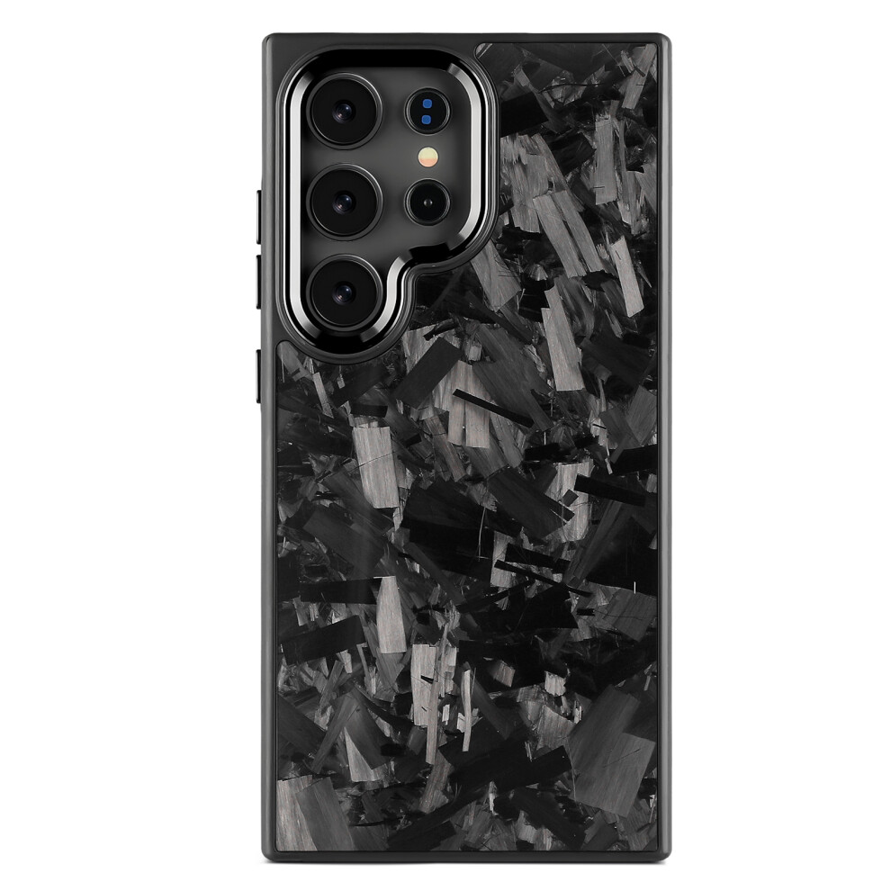 (Black) For Samsung Galaxy S26 Ultra Magnetic Case Large Texture Aramid Fiber + Tpu Protection Phone Cover Black 6914292377112