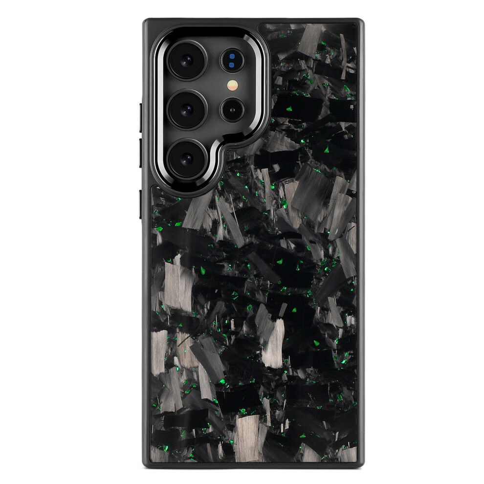 (Green) For Samsung Galaxy S26 Ultra Magnetic Case Large Texture Aramid Fiber + Tpu Protection Phone Cover Green 6914297598369