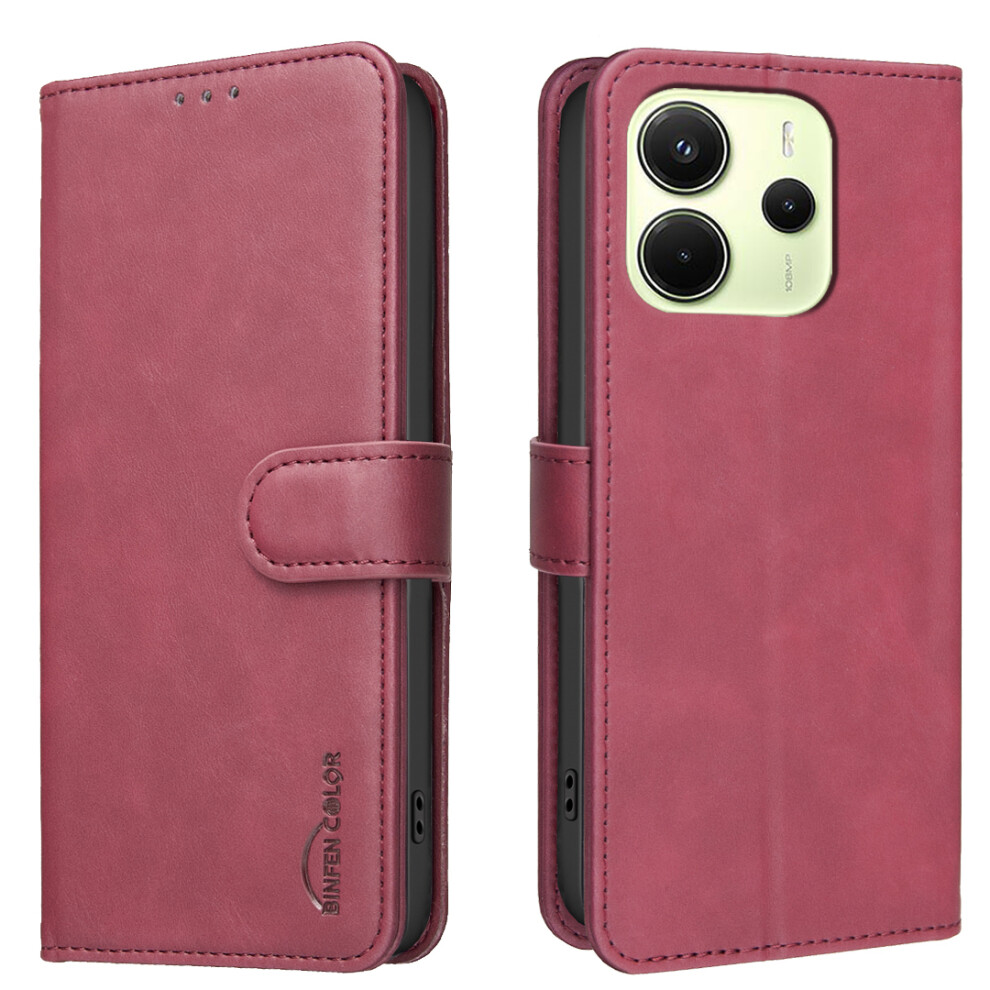 (Red) For Xiaomi Mi Note 14 4G (163.25Mm) / Xiaomi Mi Note 14 4G (164.84Mm) Bf37 Case Rfid Blocking Wallet Stand Leathe Red 6914292782329