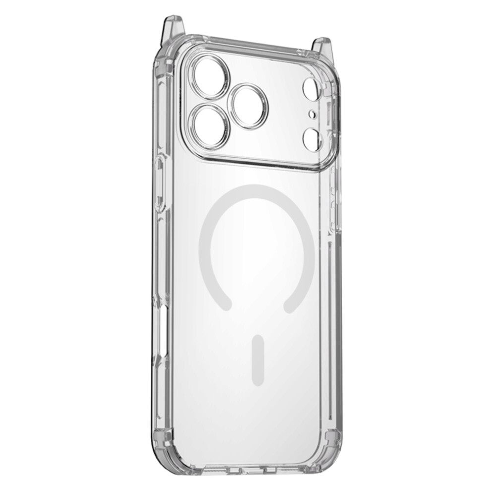 (Transparent) For Iphone 17 Pro Magnetic Case Tpu Shockproof Clear Phone Cover With Removable Corner Pads Compatible With Magsafe 6914291311254