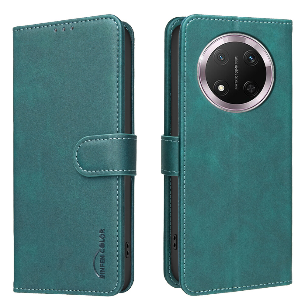 (Green) For Honor Magic7 Lite 5G / Honor X60 Pro 5G / Honor X9c 5G Bf37 Case Rfid Blocking Wallet Stand Leather Phone Cover Green 6914290275489