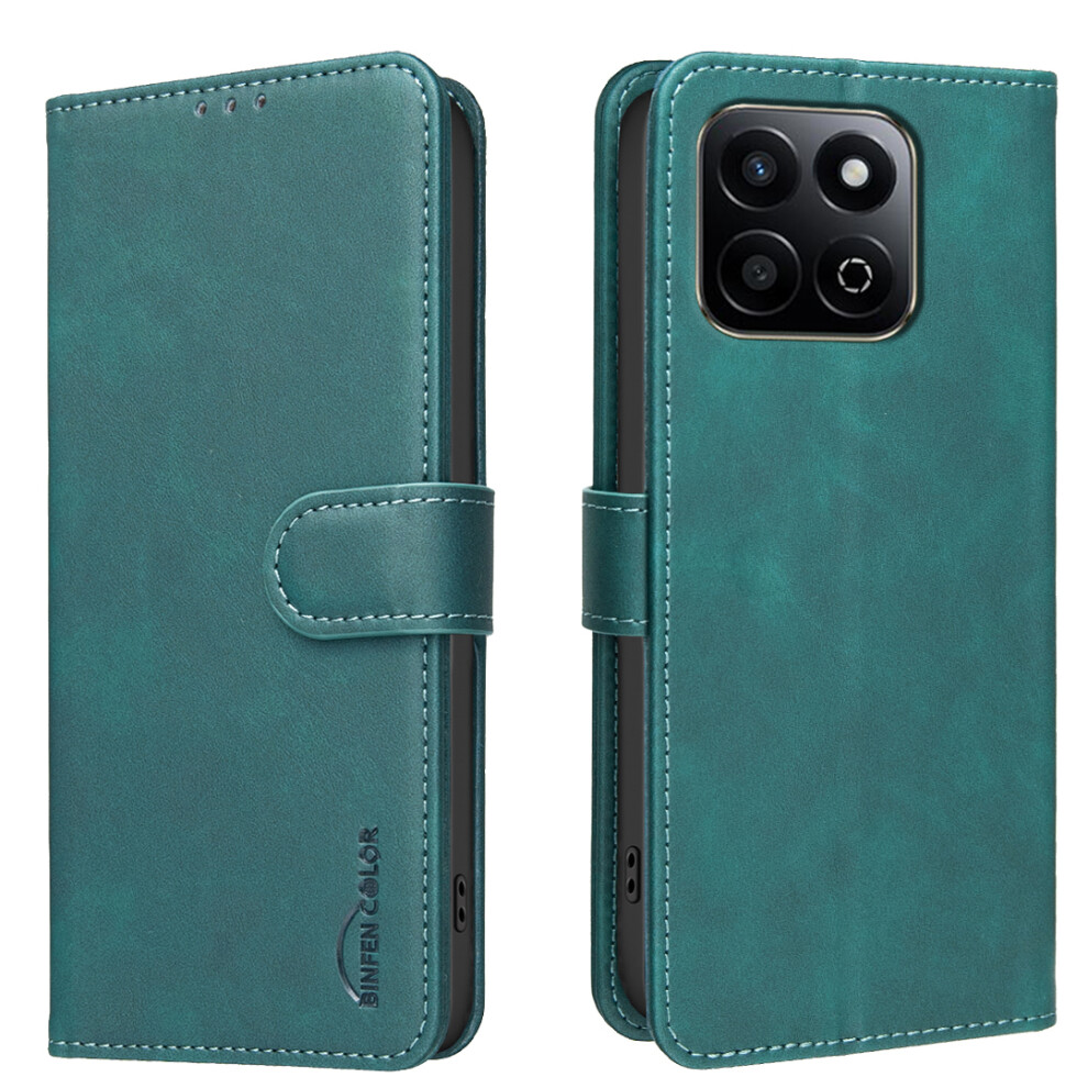 (Green) For Honor X7c 4G / Honor X7c 5G Bf37 Case Rfid Blocking Wallet Stand Leather Phone Cover Green 6914295432283