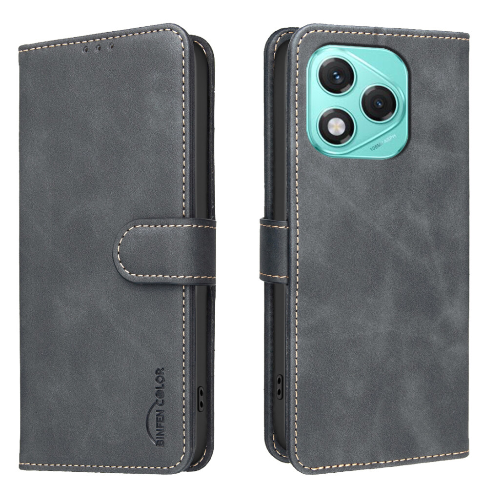 (Black) For Honor 400 Lite 5G Bf37 Case Rfid Blocking Wallet Stand Leather Phone Cover Black 6914290894345