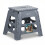 VOUNOT Folding Step Stool, Anti-Slip Folding Stool,37x30x32.5 cm Grey 1