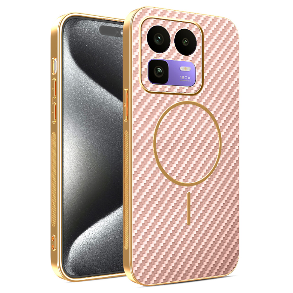 (Pink) For Realme Neo8 5G Case Carbon Fiber Textured Electroplated Tpu Phone Back Cover Pink 6914294338784