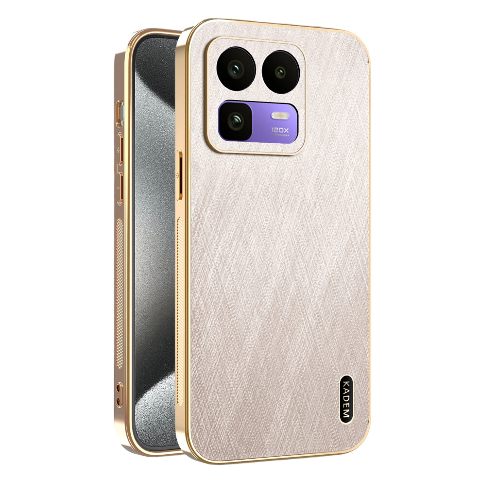 (Gold) Kadem For Realme Neo8 5G Case Electroplating Silk Texture Pu + Tpu Phone Back Cover Gold 6914299719083