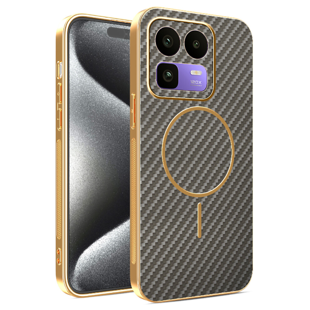 (Coffee) For Realme Neo8 5G Case Carbon Fiber Textured Electroplated Tpu Phone Back Cover Brown 6914299008002