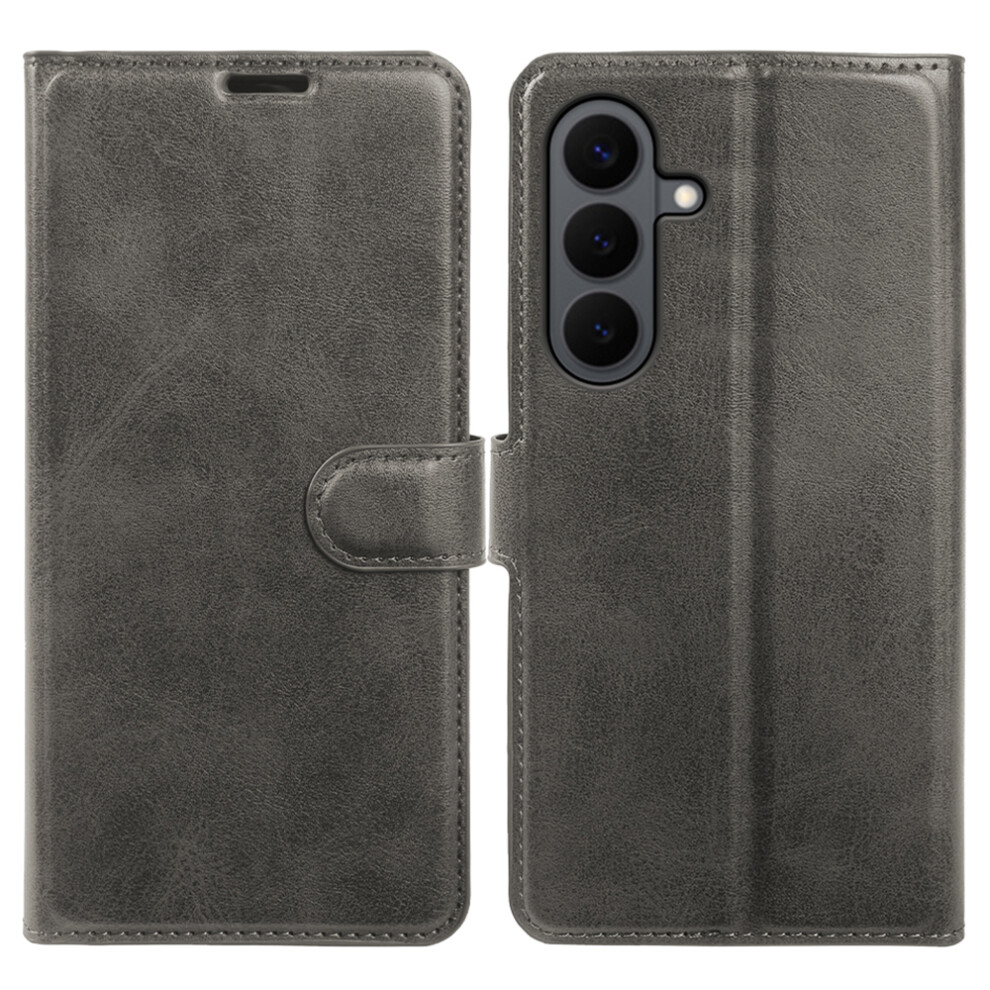 (Grey) For Samsung Galaxy S26+ Case Stand Wallet Calf Texture Pu Leather Flip Phone Cover Grey 6914299238447