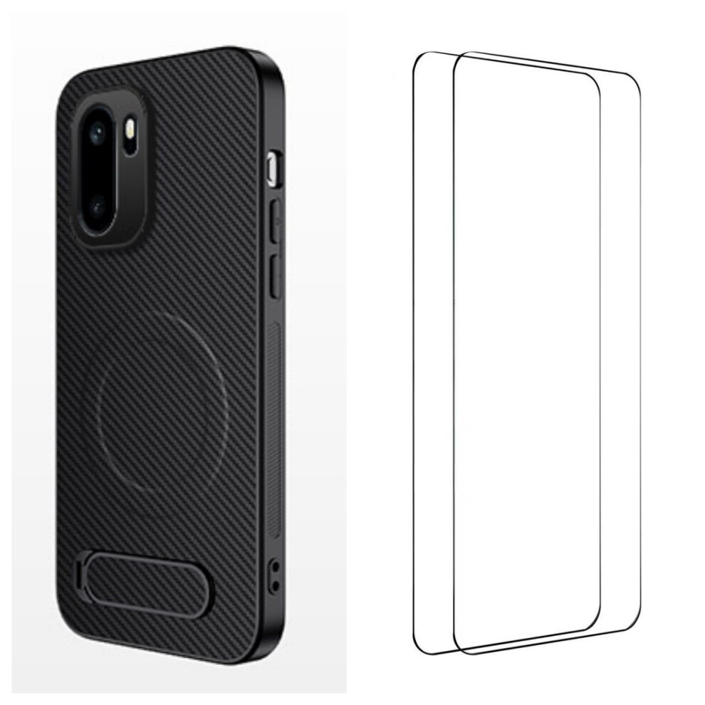 (Black) Wanlonfeng For Oneplus Ace 6 5G / Oneplus Ace 6T 5G / Oneplus 15R 5G Magnetic Case With 2Pcs Tempered Glass Films Qt1 S Black 6914293897459