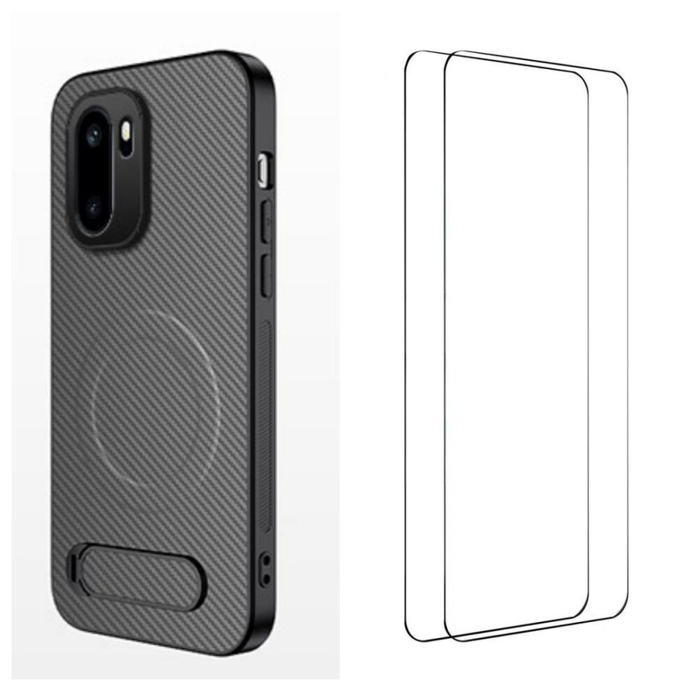 (Grey) Wanlonfeng For Oneplus Ace 6 5G / Oneplus Ace 6T 5G / Oneplus 15R 5G Magnetic Case With 2Pcs Tempered Glass Films Qt1 S Grey 6914290518135