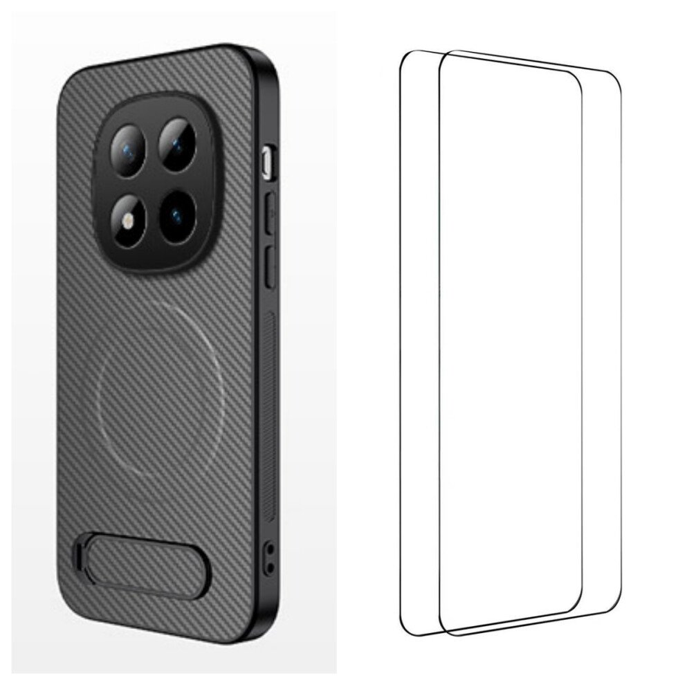 (Grey) Wanlonfeng For Xiaomi Redmi Note 15 5G (Global) / Xiaomi Poco M8 5G Magnetic Case With 2Pcs Tempered Glass Films Qt1 Se Grey 6914293907905
