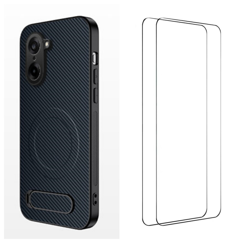 (Sapphire) Wanlonfeng For Oneplus Ace 5 Racing 5G / Oneplus Nord Ce5 5G Magnetic Case With 2Pcs Tempered Glass Films Qt1 Series Ki Blue 6914291660161