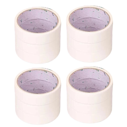12Pcs/Pack White 2.4cm Tear Resistant Masking Tape Set For