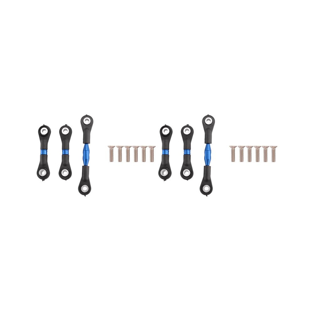 6Pcs Metal Steering Rod Link Rod Tie Rod For Tt-01 Tt01 1/10 Rc Car Upgrade Parts Accessories, 4713935028402