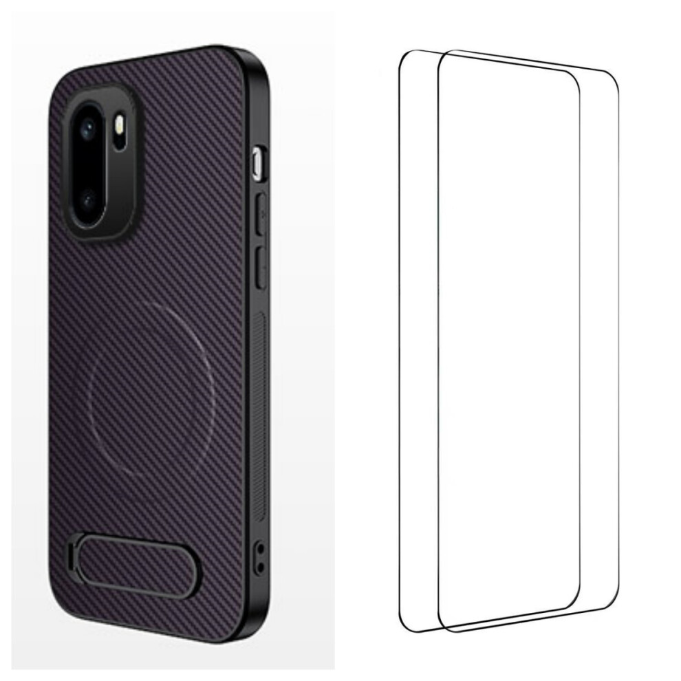 (Purple) Wanlonfeng For Oneplus Ace 6 5G / Oneplus Ace 6T 5G / Oneplus 15R 5G Magnetic Case With 2Pcs Tempered Glass Films Qt1 S Purple 6914292683268