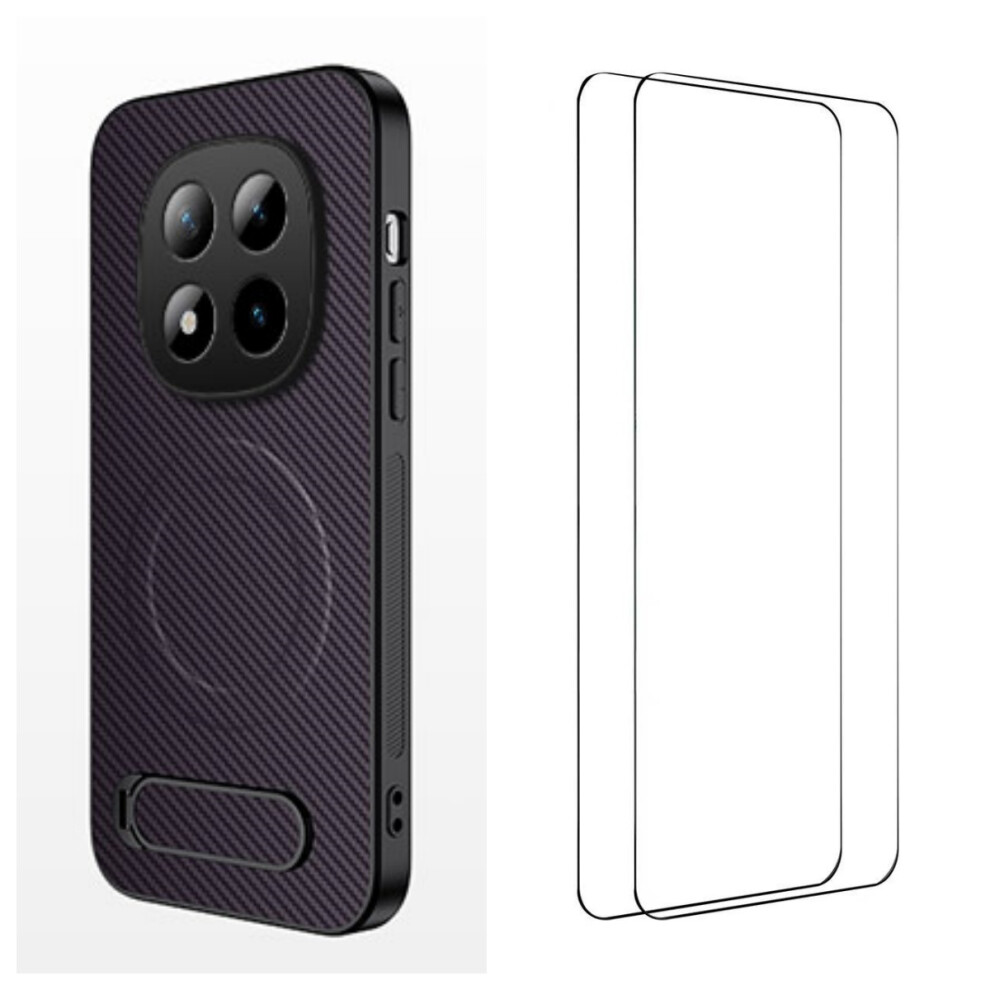 (Purple) Wanlonfeng For Xiaomi Redmi Note 15 5G (Global) / Xiaomi Poco M8 5G Magnetic Case With 2Pcs Tempered Glass Films Qt1 Se Purple 6914297495958