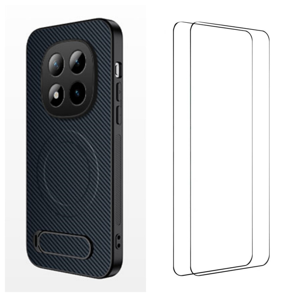 (Sapphire) Wanlonfeng For Xiaomi Redmi Note 15 Pro+ 5G (Global) / Xiaomi Poco M8 Pro 5G Magnetic Case With 2Pcs Tempered Glass Film Blue 6914295360302