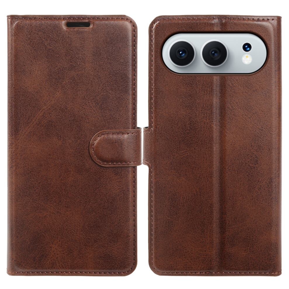 (Brown) For Honor 500 5G Case Stand Wallet Calf Texture Pu Leather Flip Phone Cover Brown 6914297673424
